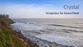  Presentation with kerala - Theme featuring surf-on-the-beach-varkala background and a light blue colored foreground