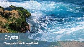  Presentation with coral - Presentation featuring surf on the coral reefs background and a teal colored foreground