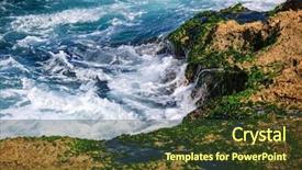  Presentation with coral - PPT layouts consisting of surf on the coral reefs background and a tawny brown colored foreground