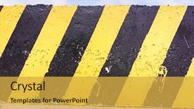  Presentation with black yellow - Cool new PPT theme with grunge black and yellow stripes backdrop and a yellow colored foreground