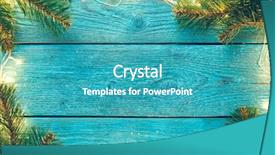  Presentation with spruce - Slide set consisting of year's garland around perimeter background and a teal colored foreground