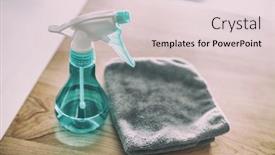  Presentation with kitchen towel - Slide deck with surface-cleaning-home-kitchen background and a lemonade colored foreground