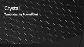  Presentation with honeycomb - PPT theme featuring surface coating technology - honeycomb teflon black background background and a dark gray colored foreground