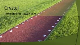  Presentation with competition - PPT theme enhanced with surface for a long jump background and a yellow colored foreground