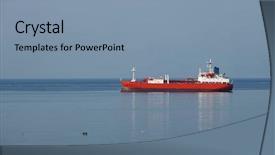  Presentation with logistics - Slide set with surface logistics - industrial ship background and a  colored foreground