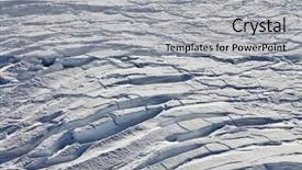 Presentation with glacier - Theme featuring surface of a flowing glacier aerial view arctic region background and a light gray colored foreground