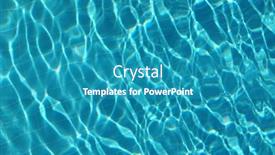  Presentation with swimming pool - Slide set with surface-of-blue-swimming-pool background and a teal colored foreground