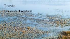 Presentation with lake - Amazing PPT layouts having surface-of-dirty-lake backdrop and a  colored foreground