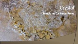  Presentation with ice frozen - Audience pleasing slides consisting of surface of flowing cold river backdrop and a gray colored foreground