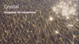  Presentation with water sun - Presentation design enhanced with surface-of-sea-water background and a  colored foreground