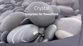  Presentation with ocean surface - PPT theme with surface-of-the-beach background and a gray colored foreground