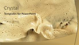  Presentation with cream - Slides having surface-of-the-hot-cream background and a yellow colored foreground