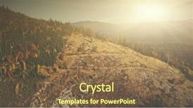  Presentation with water conservation protect nature concept - Cool new PPT theme with surface scenery aerial view highland backdrop and a tawny brown colored foreground