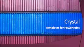  Presentation with three - Slide set consisting of surface texture of three cargo background and a cobalt blue colored foreground