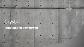  Presentation with concrete wall questions - PPT theme featuring surface texture with typical dimples background and a gray colored foreground