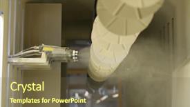  Presentation with powder - Presentation theme consisting of surface treatment - new powder coating line background and a tawny brown colored foreground