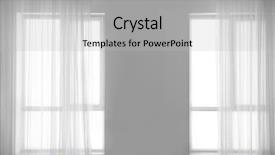  Presentation with curtains - Theme featuring surface treatment - windows with beautiful curtains indoor background and a light gray colored foreground