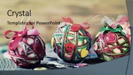  Presentation with christmas balls disco ball - Colorful slide set enhanced with surface with a filter effect backdrop and a  colored foreground