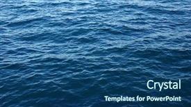  Presentation with blue waves - Cool new presentation design with surface with waves water background backdrop and a ocean colored foreground