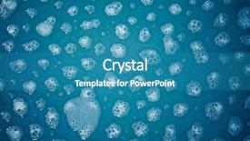  Presentation with foam - Beautiful presentation theme featuring surfactants - foam spots on blue water backdrop and a teal colored foreground
