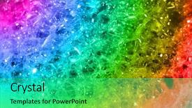  Presentation with foam - PPT theme featuring surfactants - rainbow foam background and a ocean colored foreground