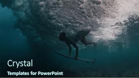  Presentation with duck - Slide deck consisting of surfer-does-duck-dive background and a navy blue colored foreground