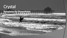  Presentation with heads - Audience pleasing slide set consisting of surfer heads out to catch backdrop and a dark gray colored foreground
