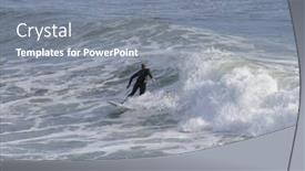  Presentation with santa - Theme featuring surfer-off-of-point-santa background and a gray colored foreground
