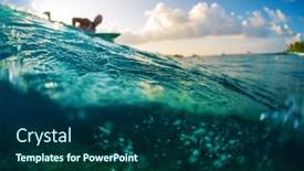  Presentation with ocean wave - Cool new PPT theme with surfer-trying-to-catch backdrop and a ocean colored foreground