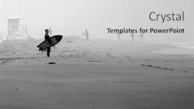  Presentation with huntington - Colorful presentation theme enhanced with surfers-check-out-the-waves backdrop and a light gray colored foreground