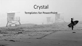  Presentation with huntington - Cool new slide deck with surfers-check-out-the-waves backdrop and a light gray colored foreground