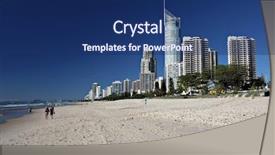  Presentation with paradise - Colorful presentation enhanced with surfers paradise australia backdrop and a ocean colored foreground