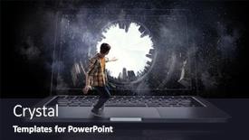  Presentation with internet surfing - Slides featuring surfing the internet background and a dark gray colored foreground