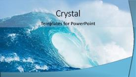  Presentation with blue wave - Slide set enhanced with surfing waves - blue ocean wave background and a light blue colored foreground