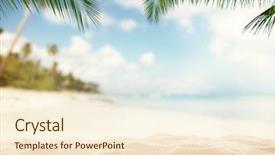  Presentation with blur - Colorful slide deck enhanced with surfing waves - summer sandy beach with blur backdrop and a cream colored foreground