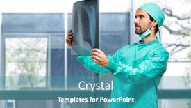  Presentation with lung - Slides enhanced with surgeon-analyzing-a-lung-radiography background and a teal colored foreground