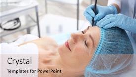  Presentation with hand surgeon - Theme enhanced with surgeon hand drawing marks background and a coral colored foreground