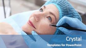  Presentation with hand surgeon - Amazing PPT layouts having surgeon hand drawing marks backdrop and a teal colored foreground