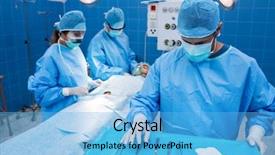  Presentation with surgical - PPT theme enhanced with surgeon taking a scissors background and a light blue colored foreground