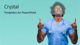  Presentation with american slavery - Colorful slides enhanced with surgeons - afro american surgeon doctor man backdrop and a light blue colored foreground