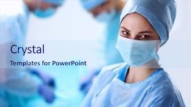  Presentation with operating room - Amazing presentation having surgeons - team surgeon at work backdrop and a sky blue colored foreground