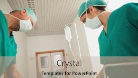  Presentation with healthcare workers - Slides featuring marketing concept painted multicolor text promo on black brick wall background background and a dark gray colored foreground