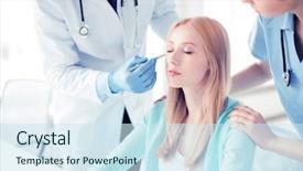  Presentation with plastic surgery - Slide deck consisting of surgery - bright picture of male plastic background and a sky blue colored foreground