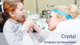  Presentation with ear nose throat - Amazing PPT theme having surgery - ear nose throat examining ent backdrop and a sky blue colored foreground