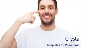  Presentation with health - PPT layouts having male surgery - health and beauty concept background and a sky blue colored foreground