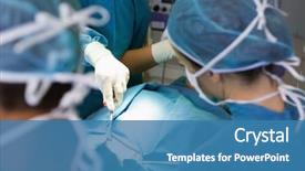  Presentation with stomach - Amazing presentation theme having surgery - operation being performed backdrop and a teal colored foreground