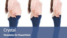  Presentation with loss - Theme featuring surgery - overweight woman background and a ocean colored foreground