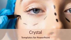  Presentation with examination - Amazing presentation design having surgery - peaceful young patient with dotted backdrop and a lemonade colored foreground