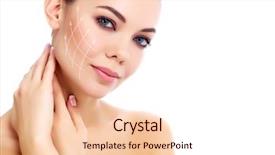  Presentation with skin surgery - Colorful theme enhanced with surgery - young happy female with clean backdrop and a lemonade colored foreground