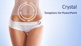  Presentation with body fat - Cool new presentation with surgery abdomen - female body with the drawing backdrop and a sky blue colored foreground